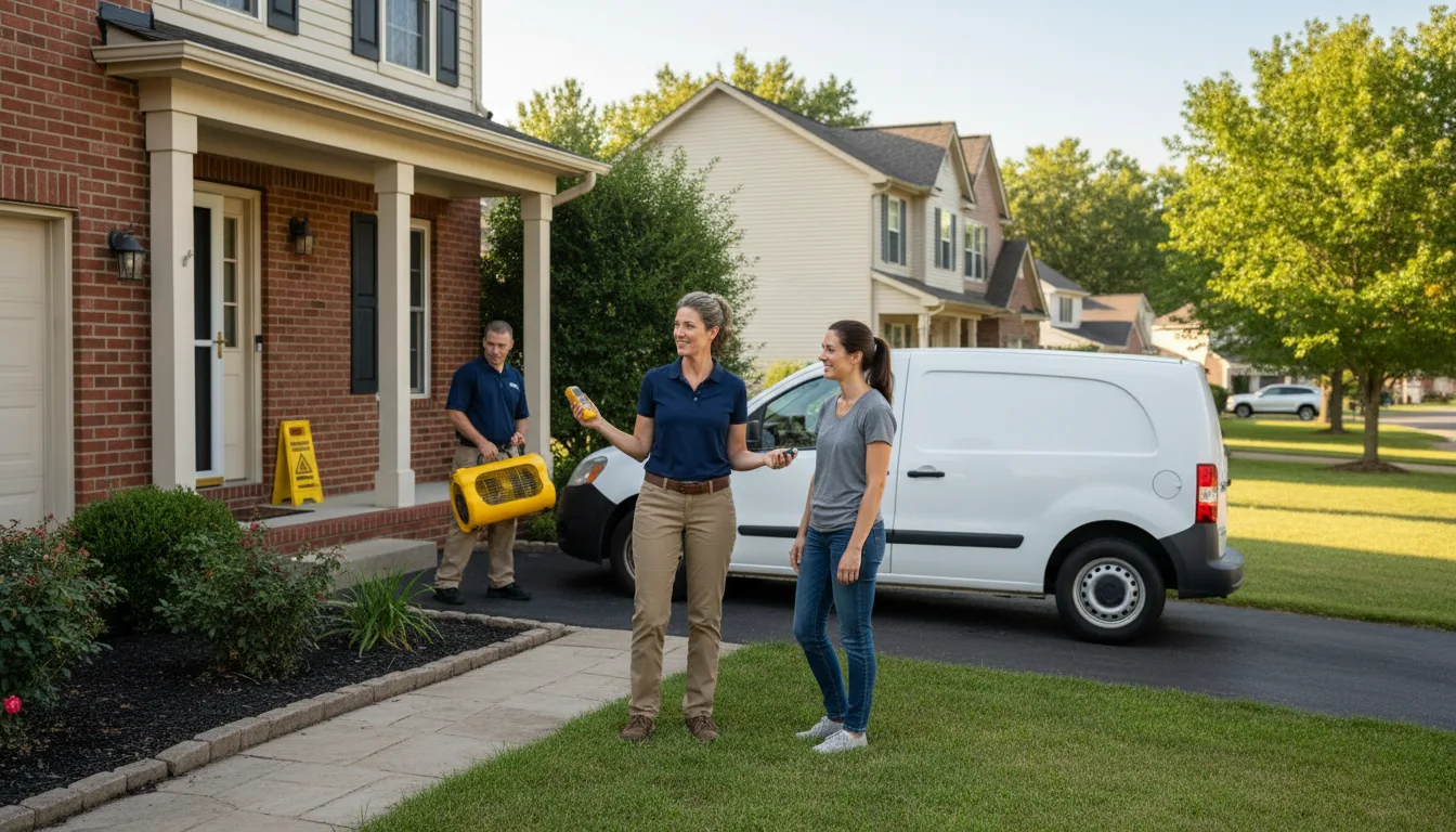 Residential water damage restoration in Bethany, LA